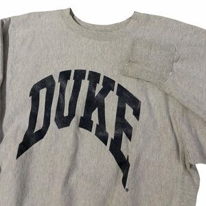 VTG Duke Blue Devils Heavyweight Crewneck Sweatshirt Adult Small Gray USA Made